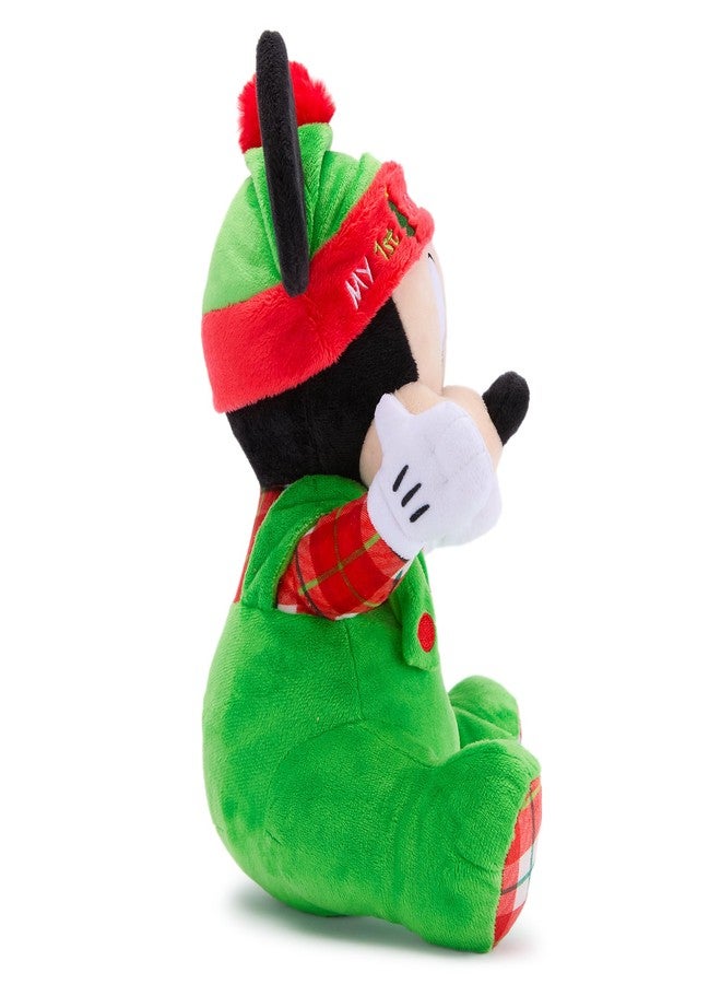 Disney Store Official Mickey Mouse Holiday Plushy - My First Christmas 2025 Disney Plush - 11 Inch Baby Toy Plushie in Festive Holiday Outfit with Embroidered Features & Plaid Print - Image 5