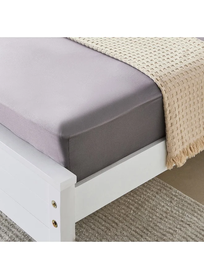Home Box Opulent Luxe Solid Cotton Olympic Queen Fitted Sheet - 160x200+40 cm