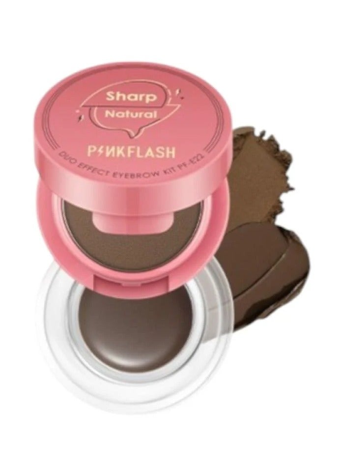 Pink Flash مجموعة حواجب ثنائية التأثير بودرة وجل  PF-E22  - Image 1