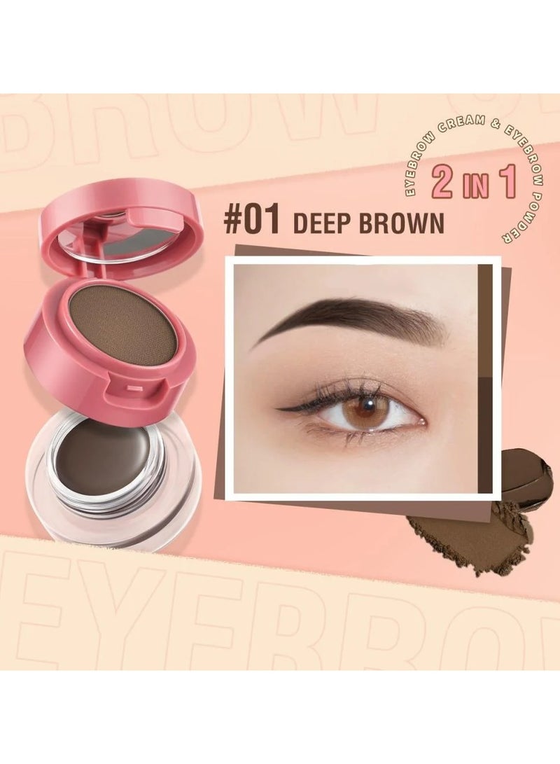 Pink Flash مجموعة حواجب ثنائية التأثير بودرة وجل  PF-E22  - Image 2