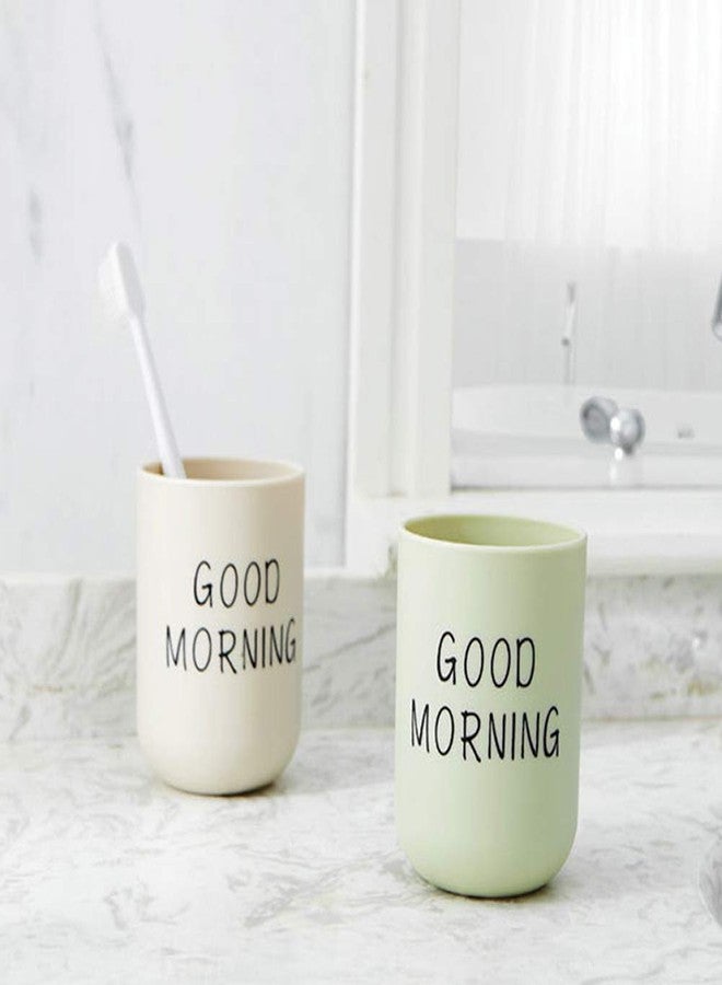Saycker Toothbrush Makeup Brush Holder Cup Unbreakable Reusable Bathroom Vanity Countertop (Light Green) - Image 4
