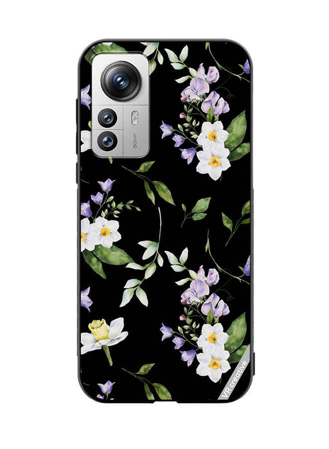 VR CREATIVE Protective Case Cover For Xiaomi 12X Flower Design Multicolour - Image 1