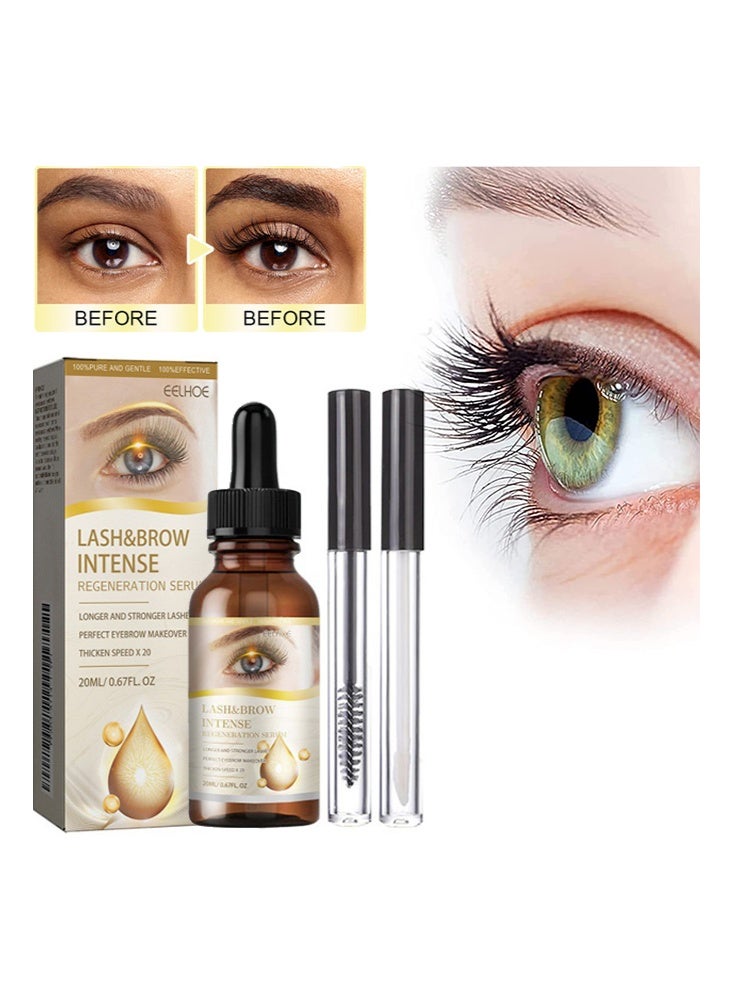 إيلهو سيروم تجديد مكثف للرموش والحواجب - سيروم نمو الرموش ومقوي الحواجب لنمو رموش وحواجب أكثر كثافة وجاذبية، حجم 20 مل - Image 1