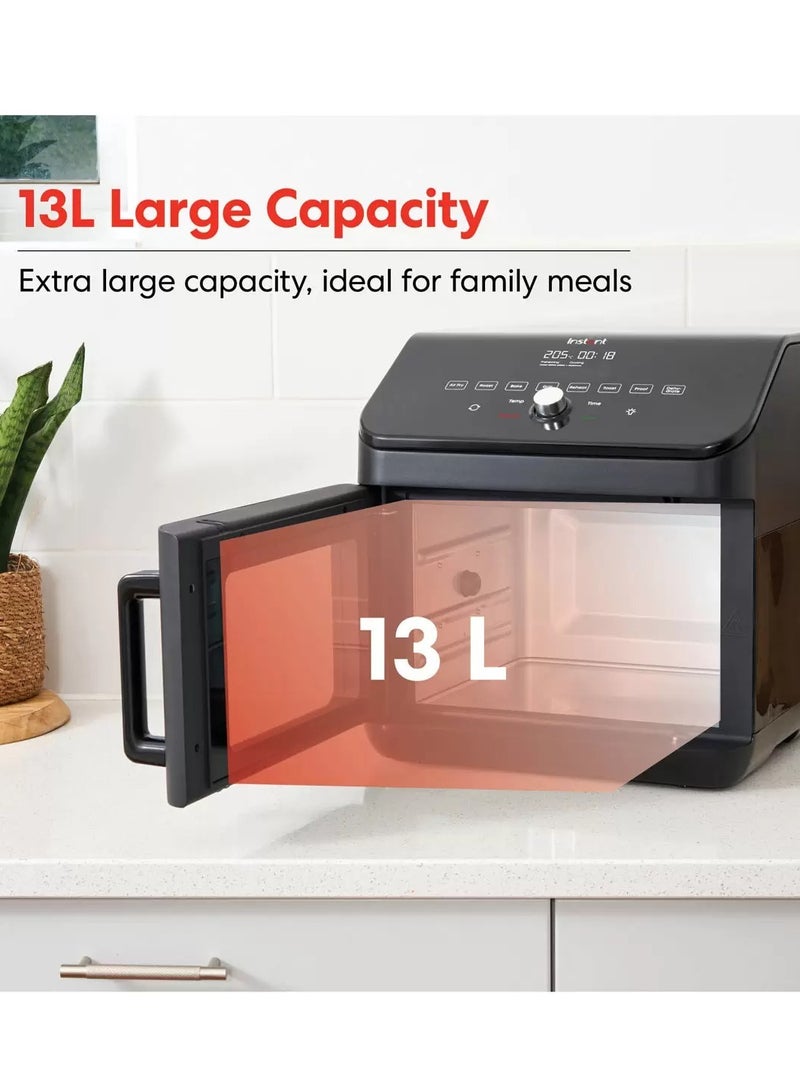 INSTANT Gourmet Air Fryer Oven 13L / 2400W With 9 one Touch Cooking Programs Black  - Image 5