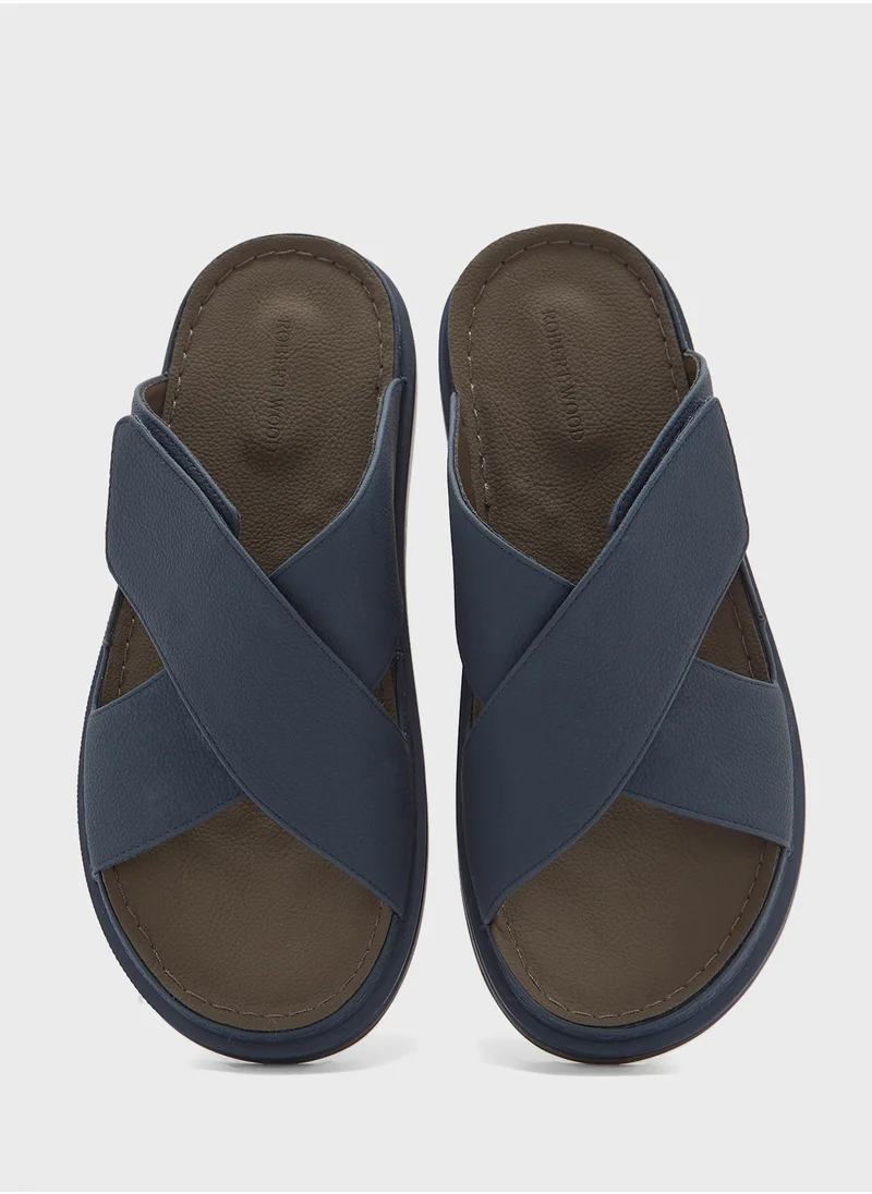 Robert Wood Cross Strap Comfortline Arabic Sandals