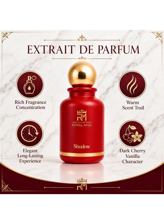 Royal Misk ظل المسك الملكي – عطر مركز 100 مل – الكرز الأسود، الورد التركي والفانيليا – عطر فاخر للجنسين – صنع في فرنسا - Image 3