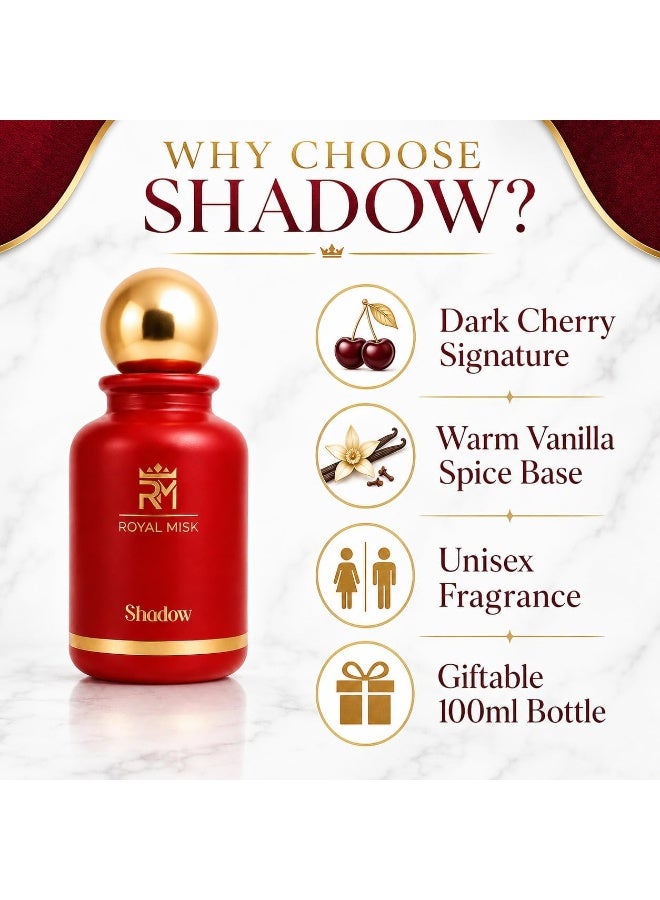 Royal Misk ظل المسك الملكي – عطر مركز 100 مل – الكرز الأسود، الورد التركي والفانيليا – عطر فاخر للجنسين – صنع في فرنسا - Image 4
