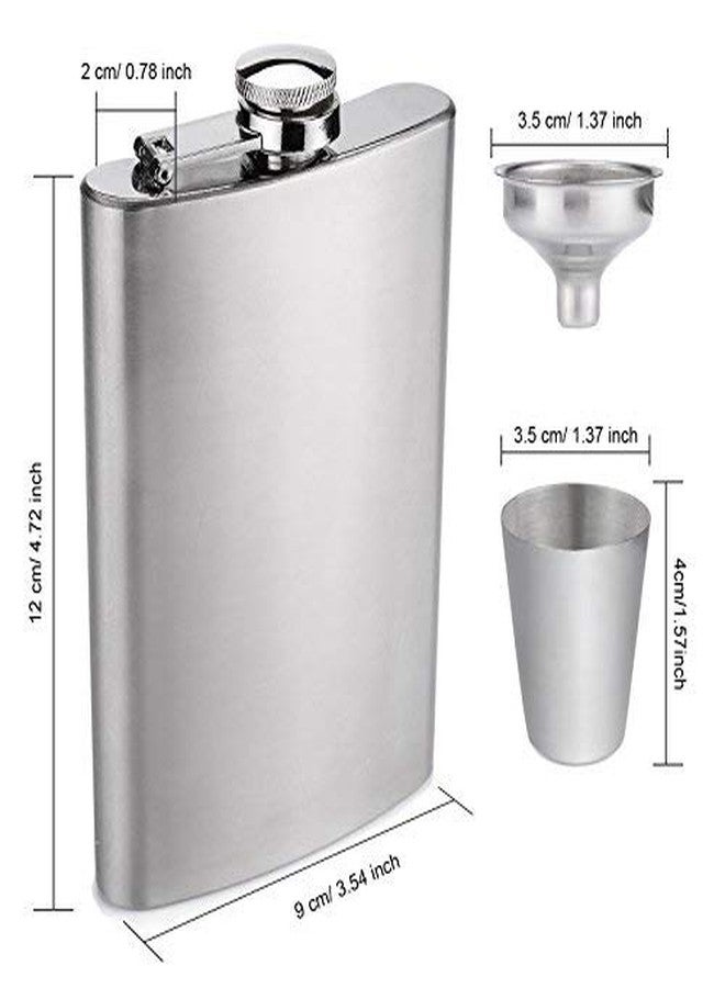 Wolblix 8 oz Leak Proof Hip Flasks with Stainless Steel Funnel, Matte Black Shots and Premium Gift Box - Image 3