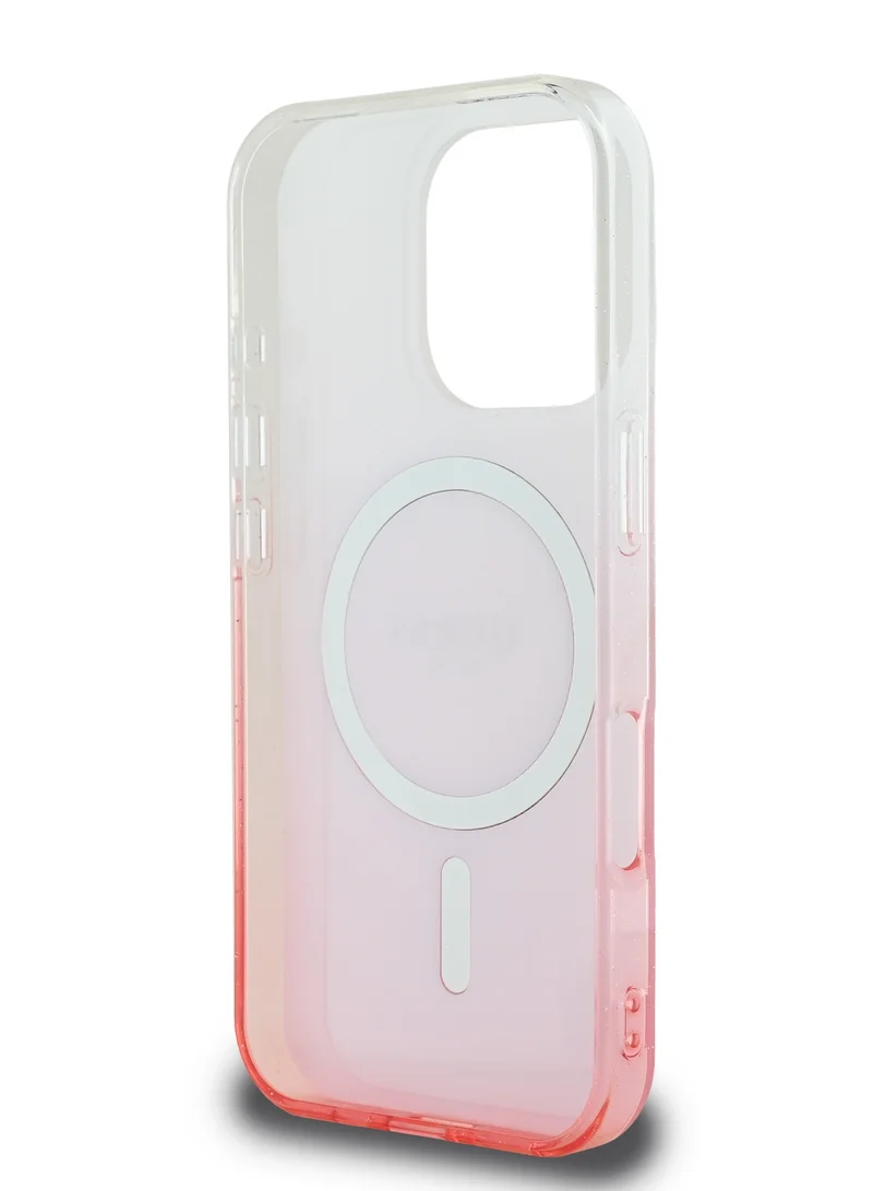 GUESS iPhone 16 Pro Max Magsafe Case IML Glitter Gradient Hard Cover / Slim Profile/ Easy Snap-On/ Comfortable Grip - Pink