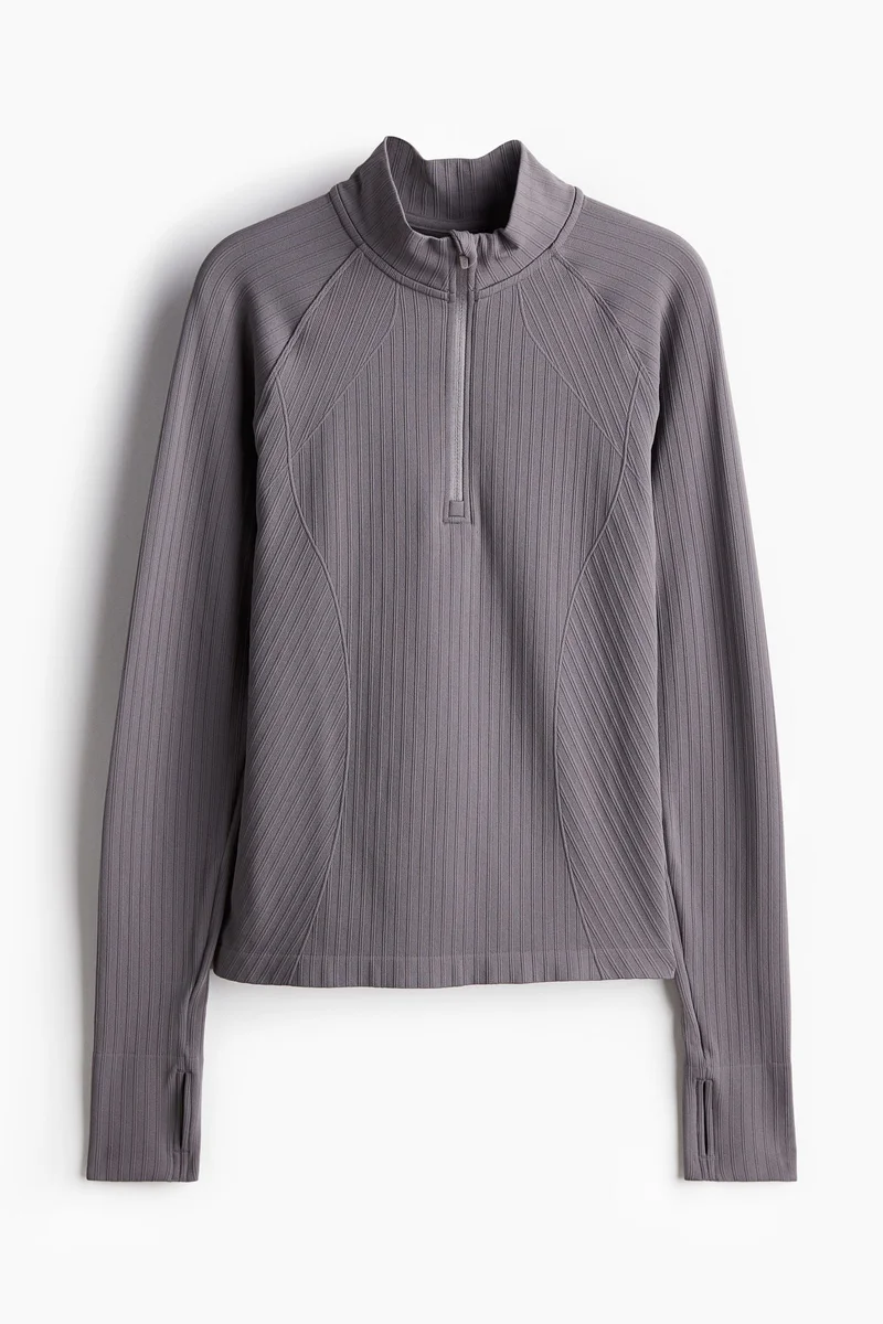 H&M Drymove Seamless Zip-Top Sports Top