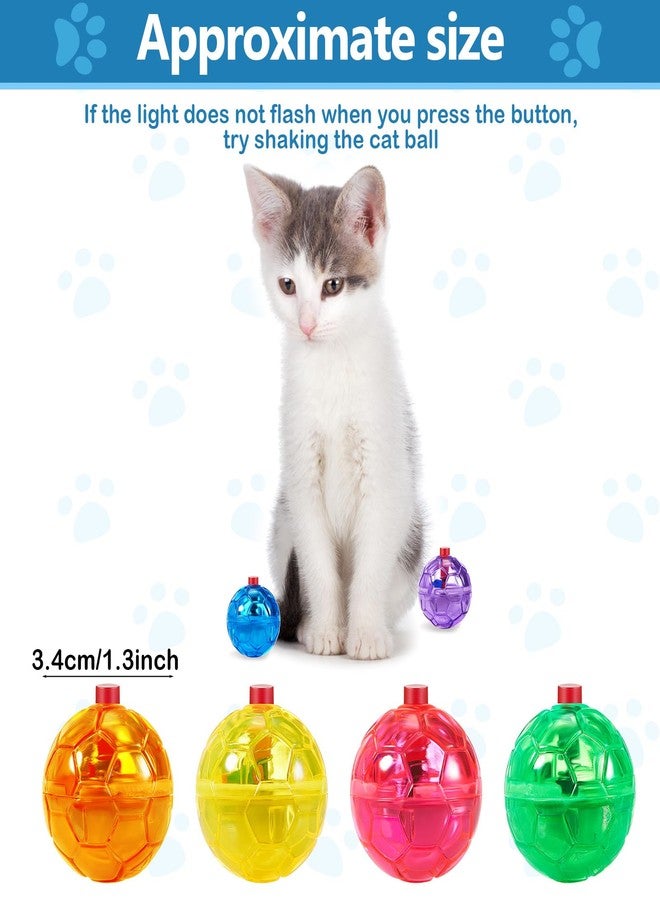 Jecery 9 Pcs Light Up Cat Balls Ghost Hunting LED Motion Activated Cat Toy Interactive Lighted Ball Pet Glowing Mini Running Exercise Toys for Kitten Dog Pet Animals Activity(Multicolor) - Image 2