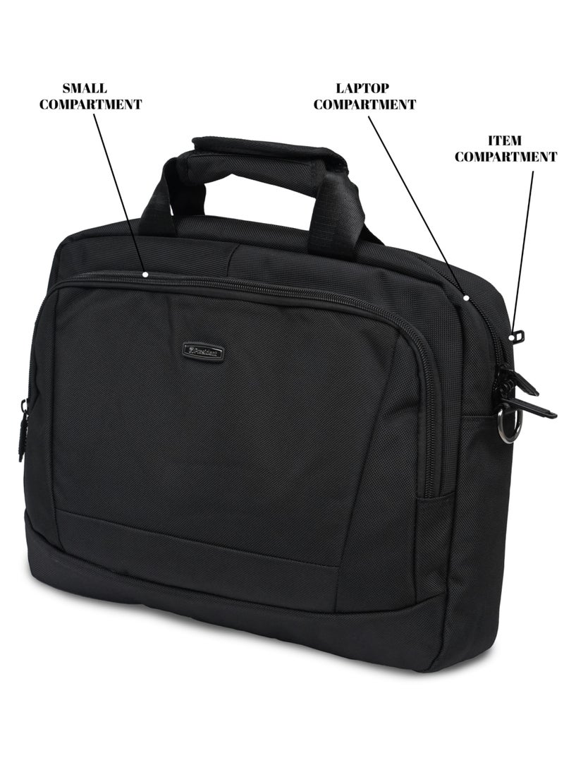 PRESIDENT 15-inch Laptop Case, Premium Lightweight Laptop/Tablet Sleeve with Accessible Front Pocket, Water-Resistance and Secure Zippers Compatible ( BLACK ) 21527 - Image 4