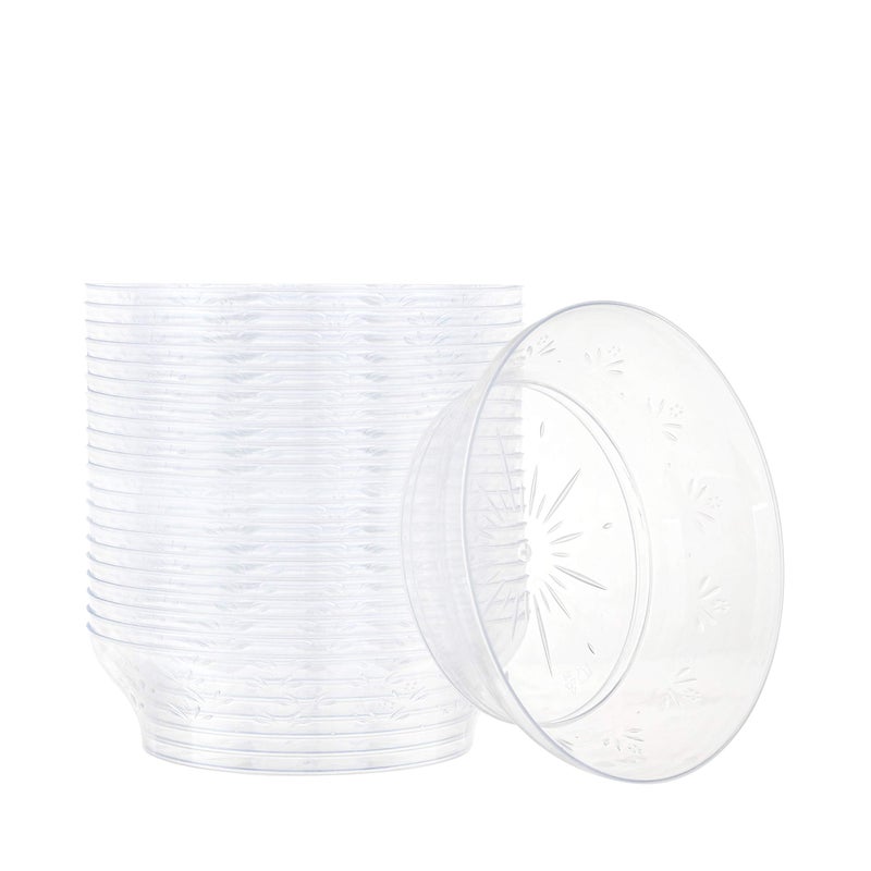 PLASTICPRO 10 oz Hard plastic Soup Bowls  Ice cream Bowls premium Quality Disposable Clear Bowl Pack of 20