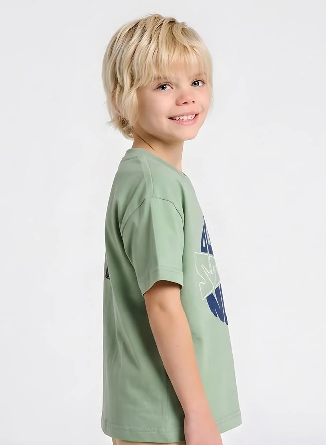 Take Two Boys Oversized Graphic T-Shirt By Juniorloom