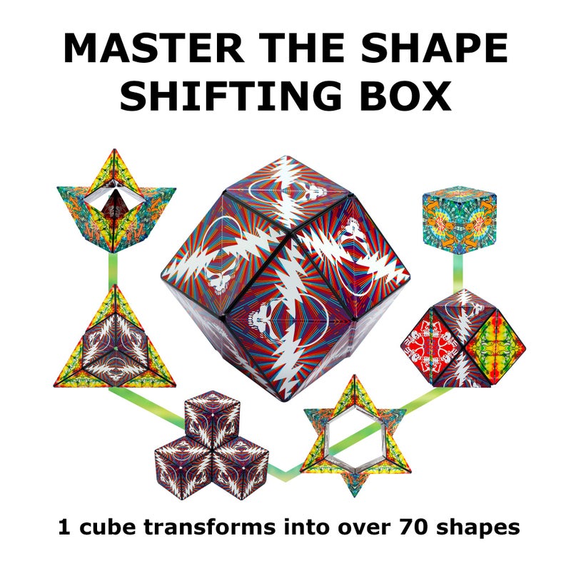Shashibo Shape Shifting Box - Award-Winning Fidget Toy w/ 36 Rare Earth Magnets - Fidget Cube Transforms Into Over 100 Shapes, Sensory Toy Gift for Kids, Teens, and Adults (Dancing Bears) - Image 4