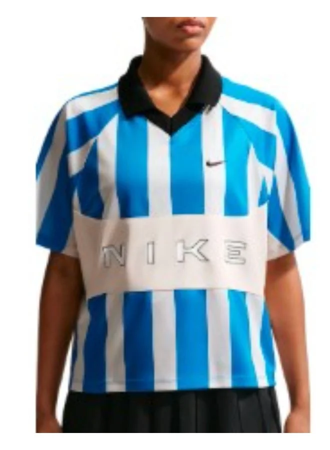 Nike LT PHOTO BLUE/CHALK/LT PHOTO BLUE/(BLACK) Nsw Street Oversized Stripe Jersey for Women | Best Price UAE
