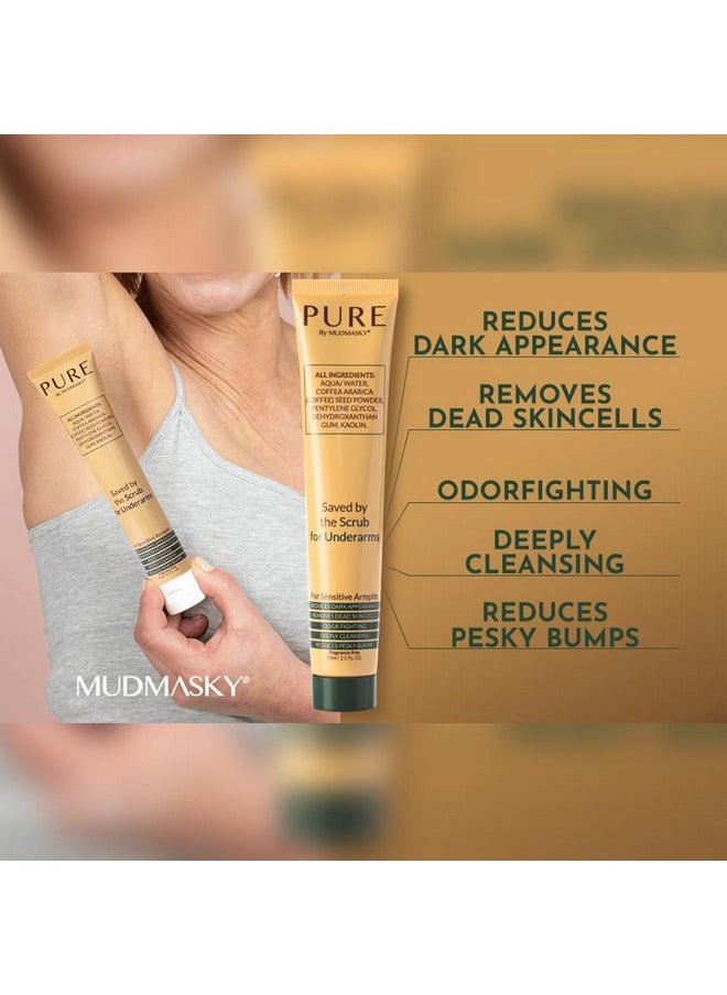 MUDMASKY - PURE by MUDMASKY Softening Saved by the Scrub For Underarms. Armpit Detox Scrub & Mask. Natural & Clean Body Scrub - Image 1