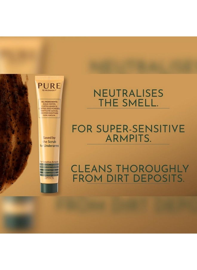 MUDMASKY - PURE by MUDMASKY Softening Saved by the Scrub For Underarms. Armpit Detox Scrub & Mask. Natural & Clean Body Scrub - Image 1