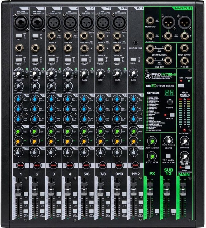 Mackie ProFX12v3 12-Channel Mixer with USB and Built-in Effects - Image 4