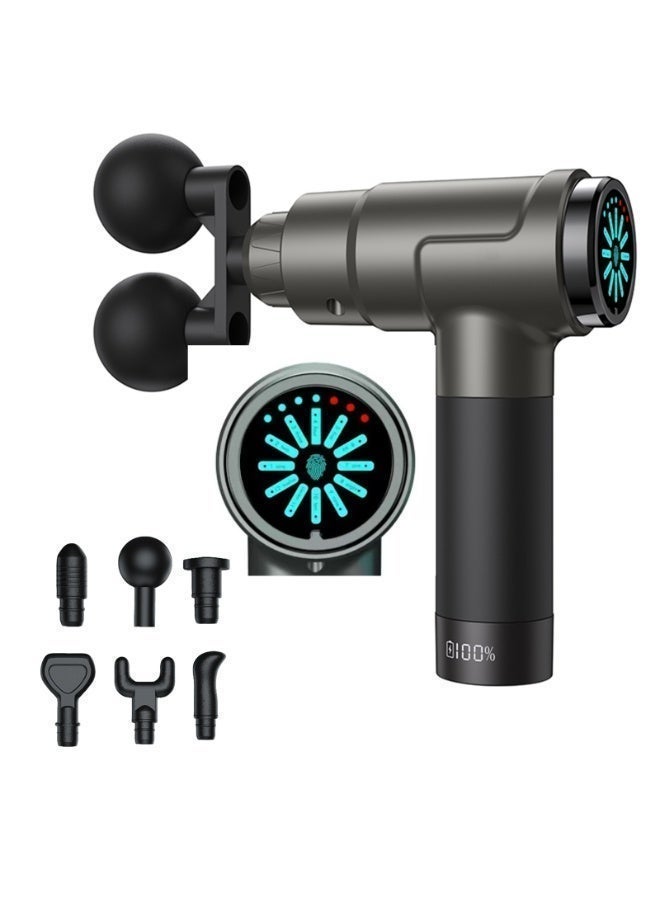 Saivision Double-head Massage Gun,Percussion Deep Tissues Muscle Massager Gun,12 Speeds,8 Massages Heads,Super Quiet Portable Electric Handheld Body Massager For Back Neck Pain Relief - Image 1