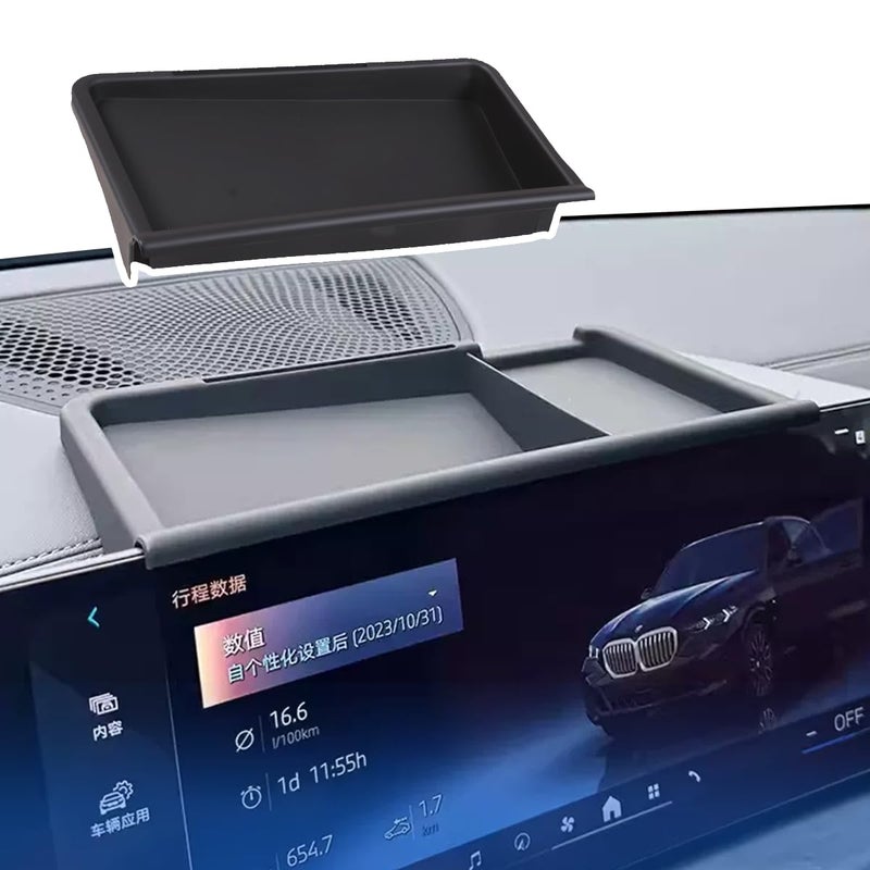 JONKOKO ABS Car Center Console Insert Organizer Storage Tray Compatible with BMW X5 G05 X6 G06 X7 G07 20232024 Navigation Screen Rear Storage Tray Organizer Accessories