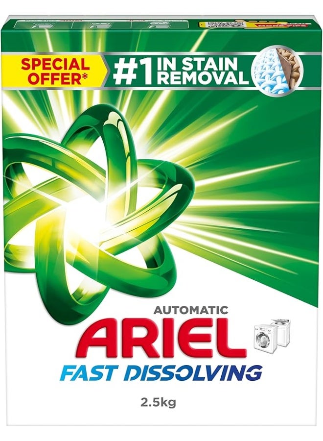 Ariel Automatic Fast Dissolving Laundry Detergent Powder, 2.5 KG