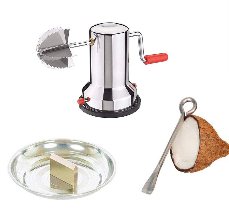 faas Stainless Steel Coconut Breaker with Coconut Scraper & Coconut Opener (Pcs of 3) - Image 1
