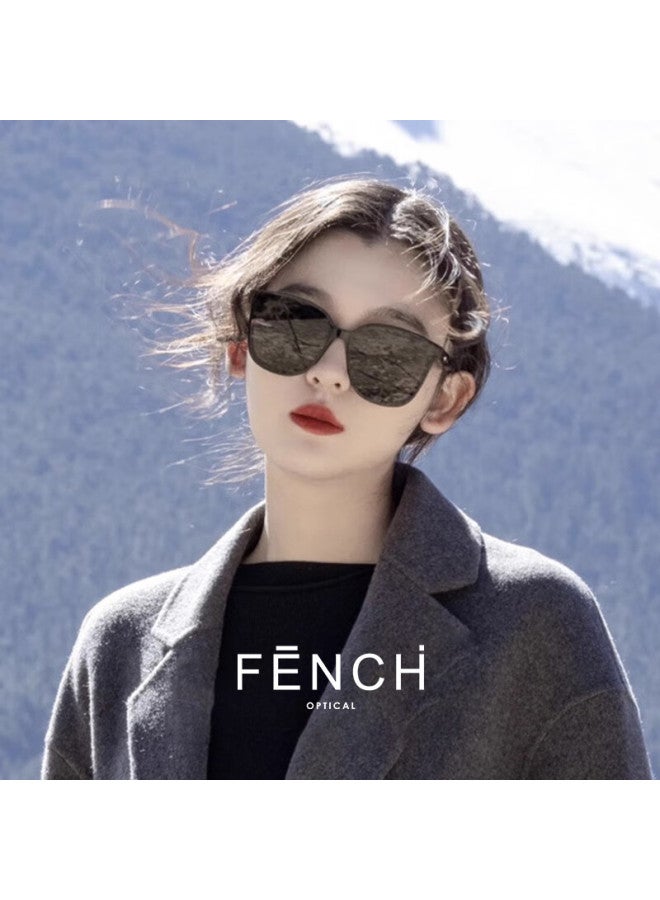 Fenchi Gm Sungl For Women, Large Frame, High-end Look, Slimming For Big Faces, Polarized Sungl For Men, Uv Protection, Driving Gl, Jacki - Image 1