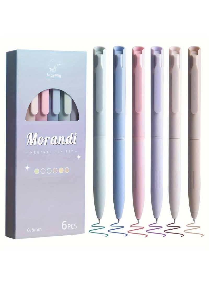 Generic Colored Gel Pens for Note Taking, 6/12pcs Pastel Gel Pens Colored Ink Quick Dry & No Smear, Retractable Cute Pen Fine Point 0.5mm for Journaling, Aesthetic Gel Ink Pen Smooth Writing Stationery  - Image 1