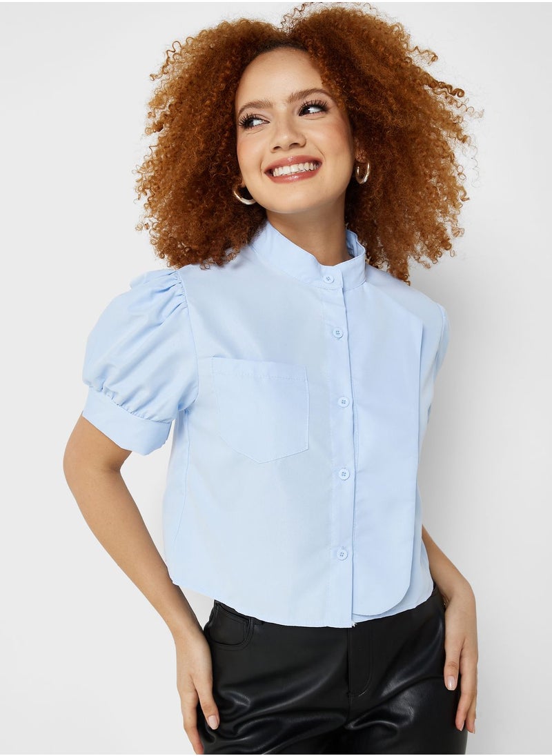 Ginger - Puff Sleeve Detail Shirt - Image 1
