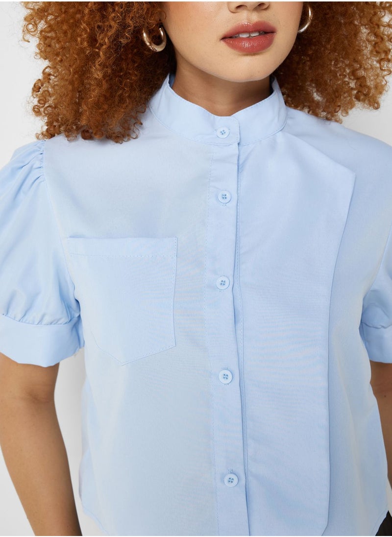 Ginger - Puff Sleeve Detail Shirt - Image 1