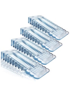 sokany 4 Pack Silicone Door Stoppers, Security Door Stop, Door Stop Wedge for Door Gaps for All Floor Types Door Clip (Clear)  - Image 1