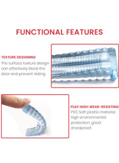 sokany 4 Pack Silicone Door Stoppers, Security Door Stop, Door Stop Wedge for Door Gaps for All Floor Types Door Clip (Clear)  - Image 3