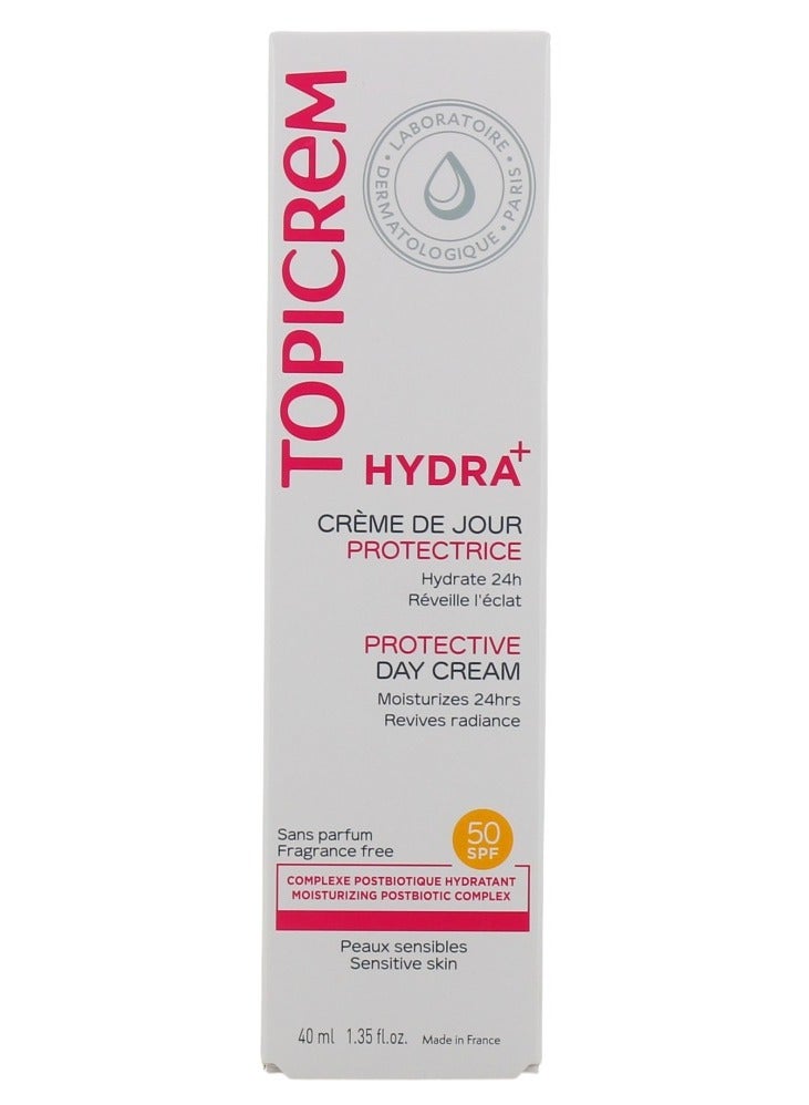 توبي كريم كريم توبيكريم هيدرا+ النهاري الواقي بعامل حماية من الشمس 50+ للبشرة الحساسة، خالٍ من العطور، 40 مل