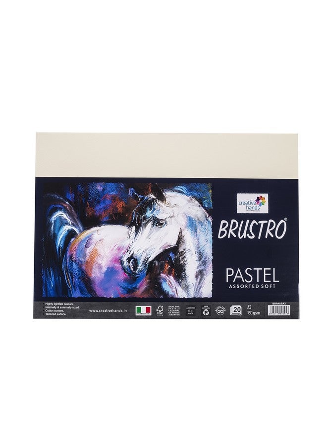 Brustro Artists Pastel Papers 160 GSM A3 Assorted Soft (Pack of 20 Sheets) - Image 1