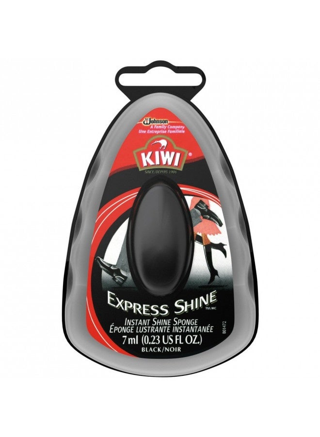 Kiwi Express Shoe Shine Sponge | Leather Care For Shoes, Boots, Furniture, Jacket, Briefcase And More | Black, 0.23 Fl Oz (Pack Of 1)