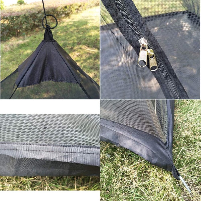 Vilemoon Mosquito Net for Camping Bed Compact and UltraLight for Travel Outdoor Netting Cover Lightweight Mesh Green - Image 4
