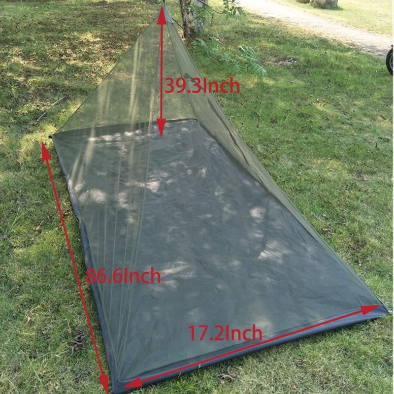 Vilemoon Mosquito Net for Camping Bed Compact and UltraLight for Travel Outdoor Netting Cover Lightweight Mesh Green - Image 2