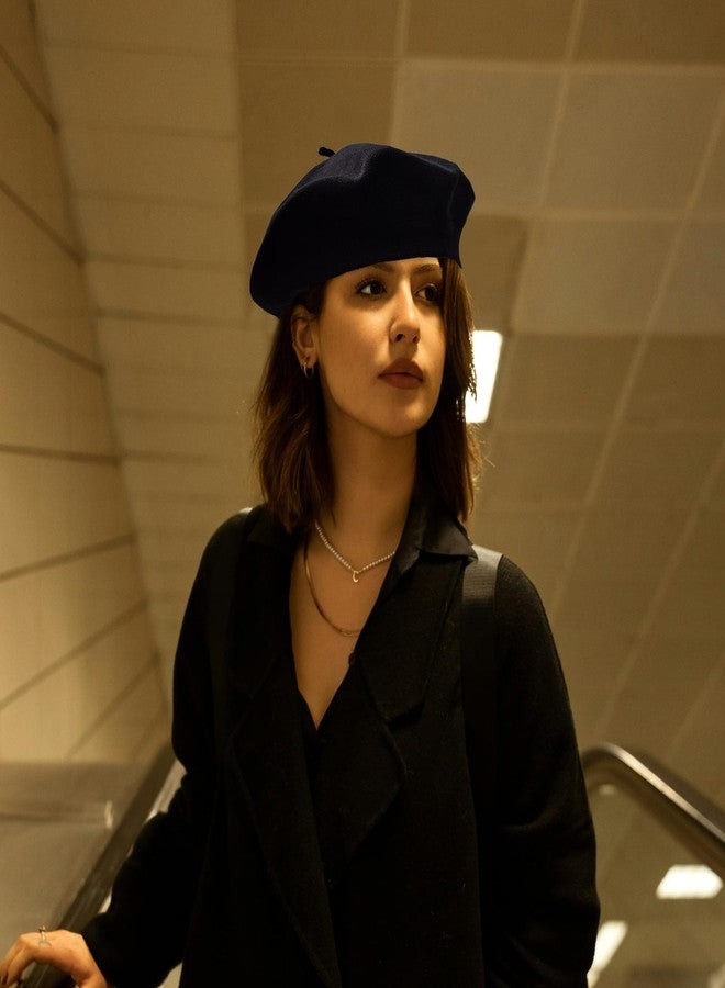 ZARSIO Cotton French Beret Hat Summer Knitted Soft Thin Beret Hat Slouchy Loose Painters Hat Solid Color for Women (US, Numeric, 7 1/4, 7 1/2, Black) - Image 4