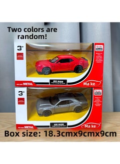 1:36 Genuine Mercedes-Benz BMW Simulation Alloy Car Model Can Open The Door Back Force Alloy Sports Car Model Children's Toys-Color:554040Dodge Challenger