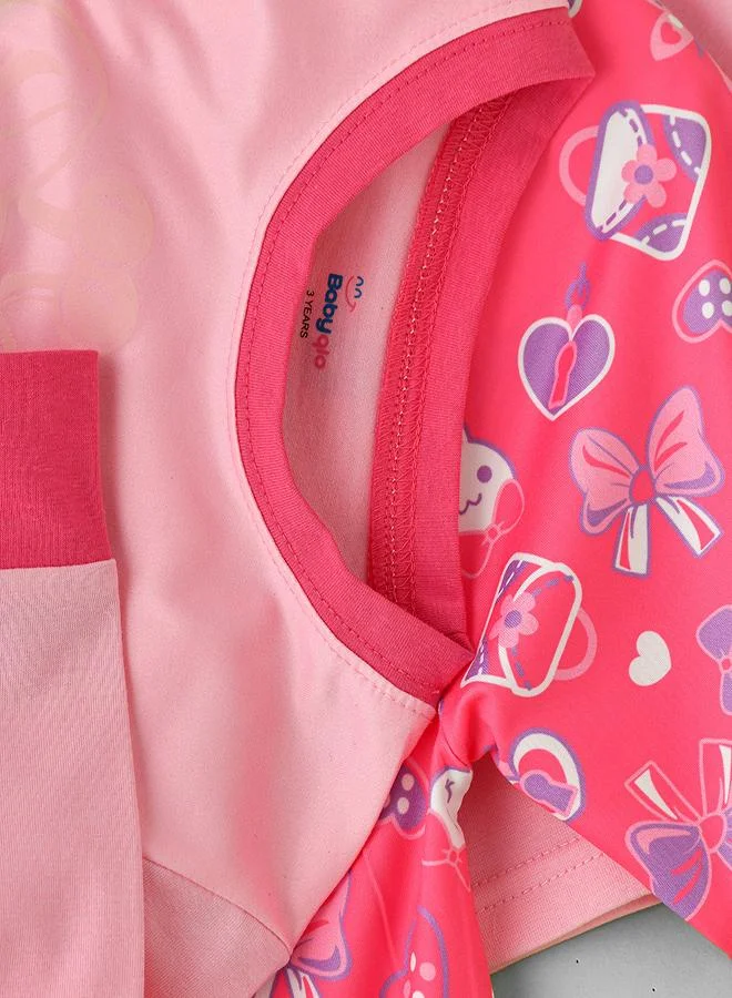 babyqlo Happy Bunny Glow-in-the-Dark Pajama Set for Girls
