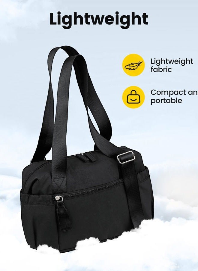 Vorspack Mini Gym Bag for Women - Small Duffle Bag Lightweight Duffel Bag with Wet Pocket Cute Sports Bag for Gym Dance Yoga, Black, Mini - Image 5