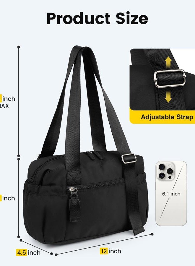 Vorspack Mini Gym Bag for Women - Small Duffle Bag Lightweight Duffel Bag with Wet Pocket Cute Sports Bag for Gym Dance Yoga, Black, Mini - Image 2
