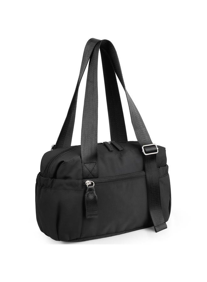 Vorspack Mini Gym Bag for Women - Small Duffle Bag Lightweight Duffel Bag with Wet Pocket Cute Sports Bag for Gym Dance Yoga, Black, Mini - Image 1
