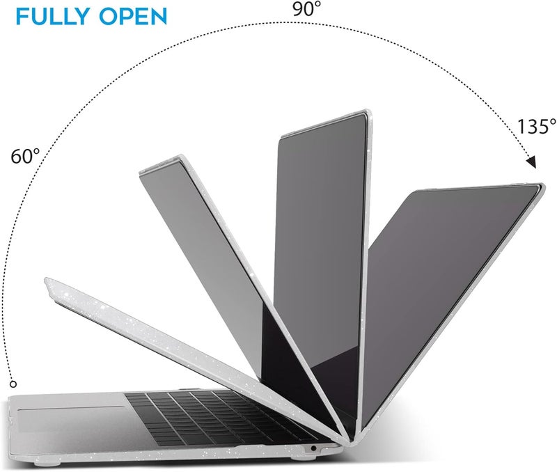 I Benzer Compatible with New MacBook Air 13 inch Case 2022 2021 2020 M1 A2337 A2179 A1932, Plastic Hard Shell Case with Keyboard Cover for Mac Retina Display with Touch ID, Star Clear, AT13-S-CL+1 - Image 5