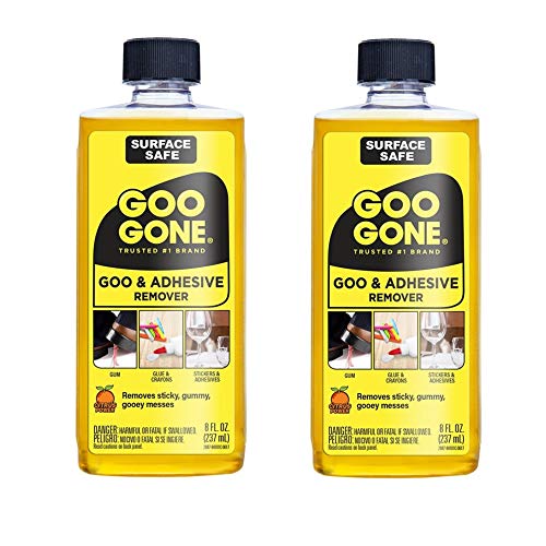 Goo Gone Original - 8 Ounce - Surface Safe Adhesive Remover Safely Removes Stickers Labels Decals Residue Tape Chewing Gum Grease Tar - Pack of 2 - Image 1
