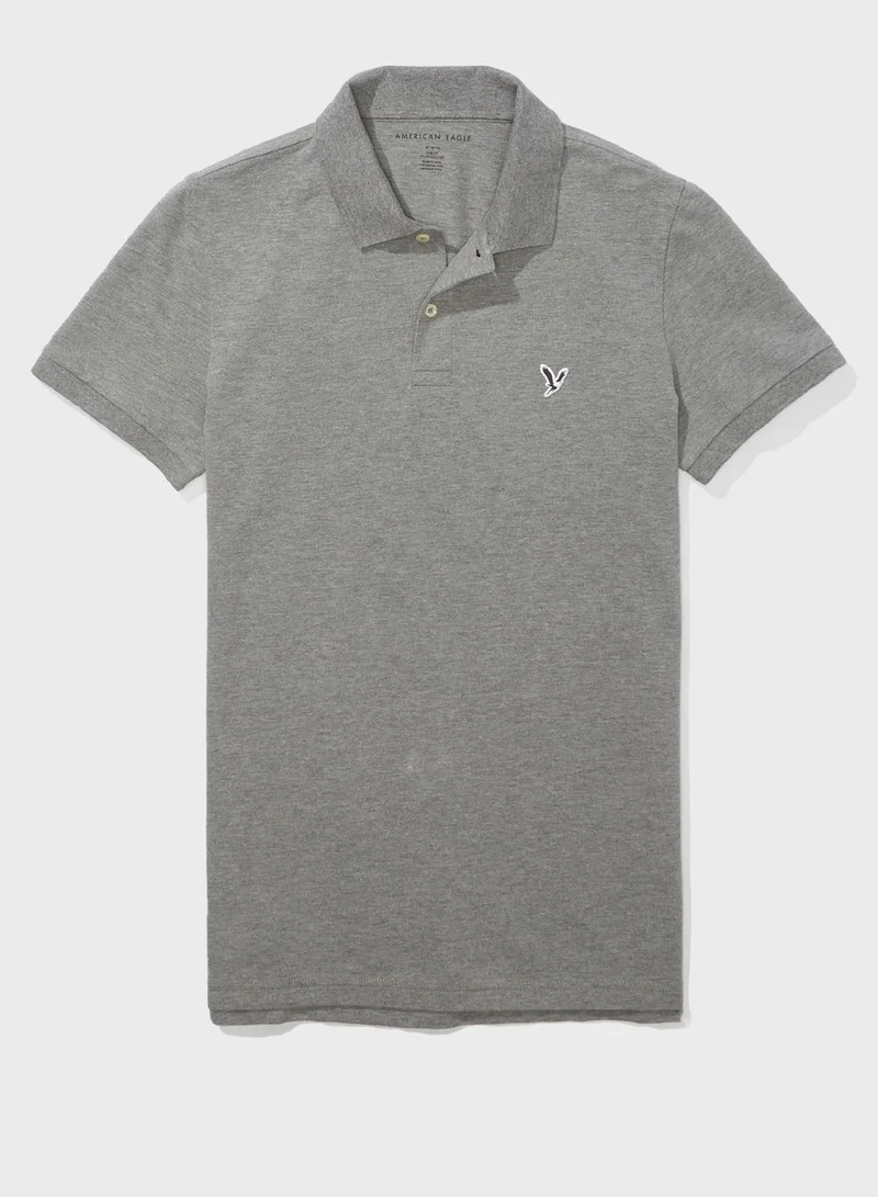 American Eagle Logo Slim Fit Polo