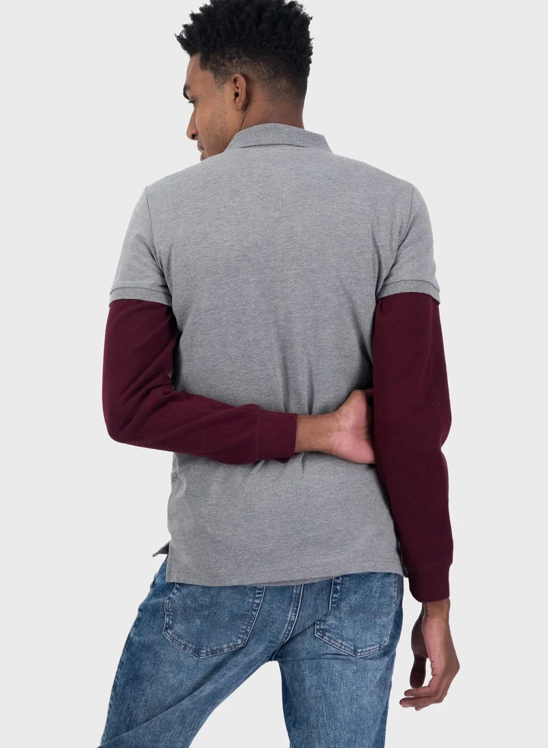 American Eagle Logo Slim Fit Polo