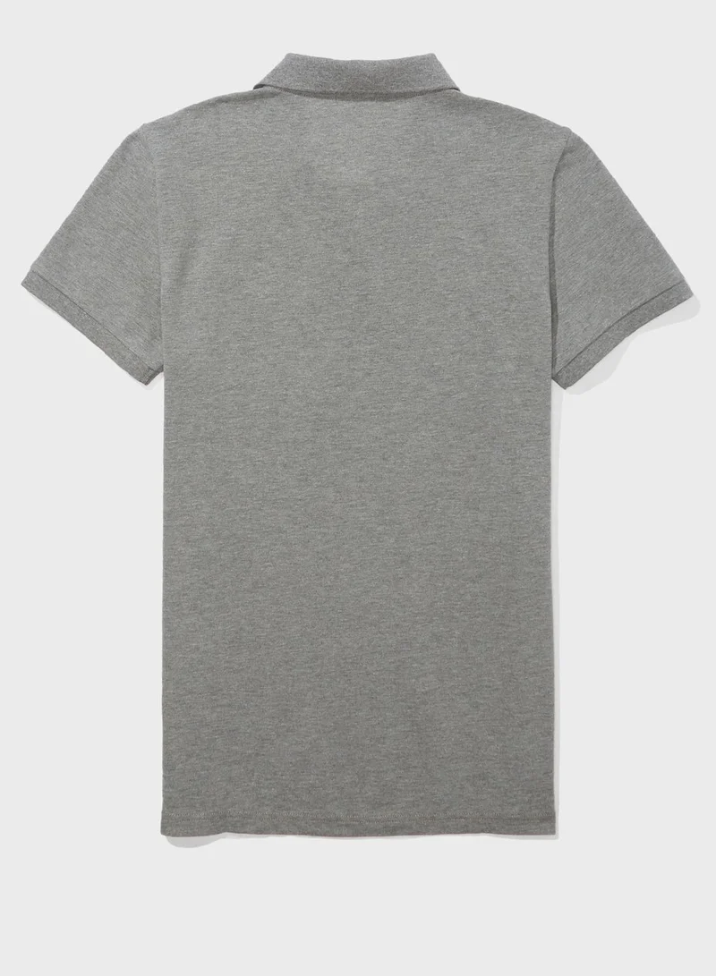 American Eagle Logo Slim Fit Polo