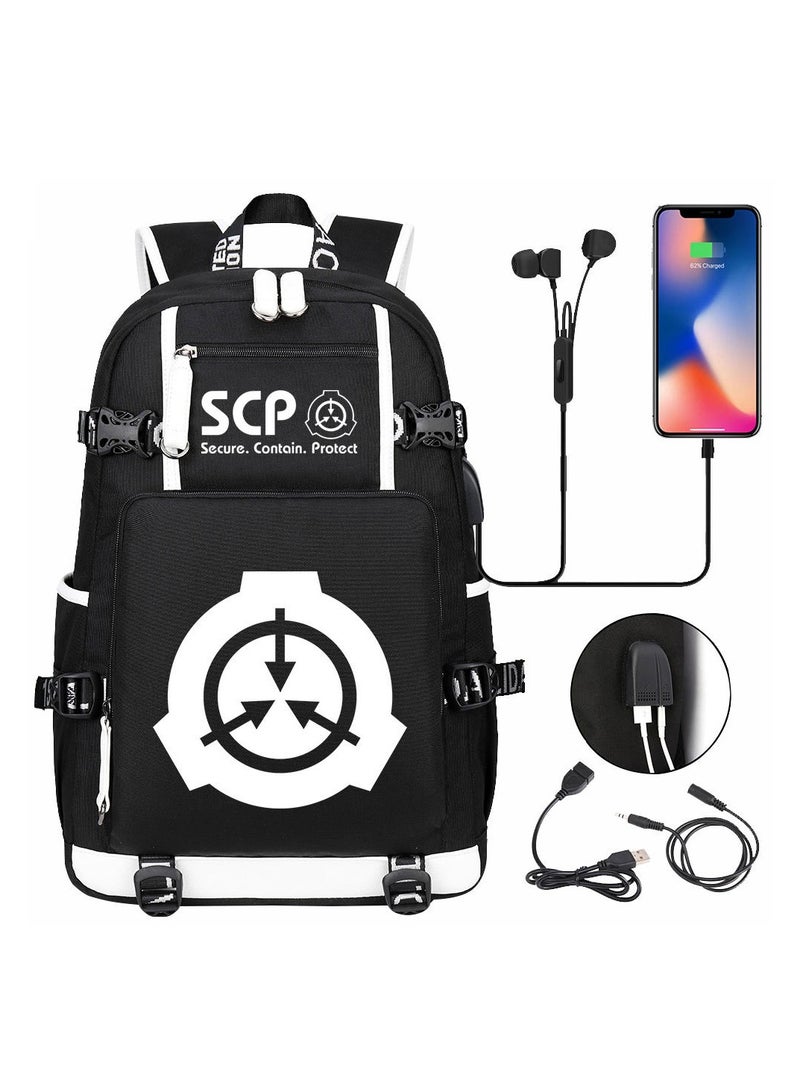 USB Print Youth Casual Travel Backpack